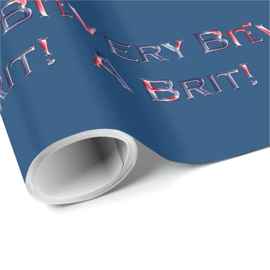 Britische Flaggenfarben "Every bit A Brit" - Patri Geschenkpapier (Rolleneckpunkt)