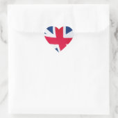 Britische Flaggengestaltung Herz-Aufkleber (Tasche)