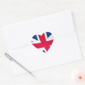 Britische Flaggengestaltung Herz-Aufkleber (Umschlag)