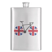 Britische Flaggenradfahren Flachmann (Vorderseite)