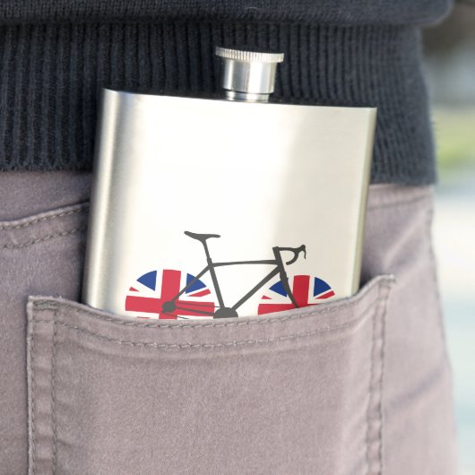 Britische Flaggenradfahren Flachmann (Beispiel)