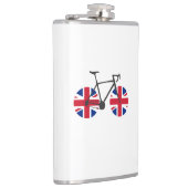 Britische Flaggenradfahren Flachmann (Rechts)