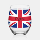 Britische Flaggenunion Jack Design Edelglas Weinglas Ohne Stiel (Vorderseite)