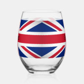 Britische Flaggenunion Jack Design Edelglas Weinglas Ohne Stiel (Links)