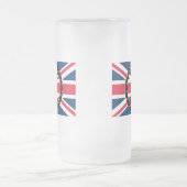 Britische Friedensschädel Mattglas Bierglas (Mittel)