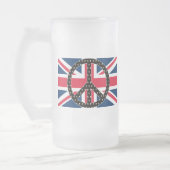 Britische Friedensschädel Mattglas Bierglas (Links)