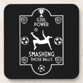 Britische Fußballerinnen Getränkeuntersetzer (Vorderseite)