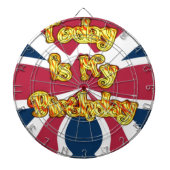 Britische Geburtstagsgeschenke Kunst drucken Dartscheibe (vorne)