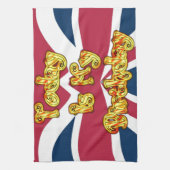 Britische Geburtstagsgeschenke Kunst drucken Handtuch (Vertikal)