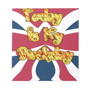 Britische Geburtstagsgeschenke Kunst drucken Notizblock