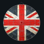 Britische Gewerkschaft Dartscheibe<br><div class="desc">Gewerkschaft im Grunge-Stil - rot,  weiß und blau</div>