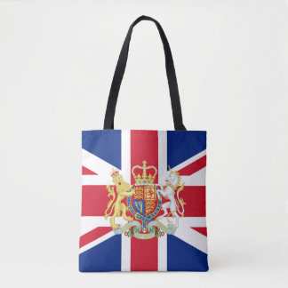 Britische Gewerkschaft-Flagge und Royal-Wappen  Tasche
