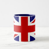 Britische Gewerkschaft-Flaggen-Tasse Zweifarbige Tasse (Mittel)