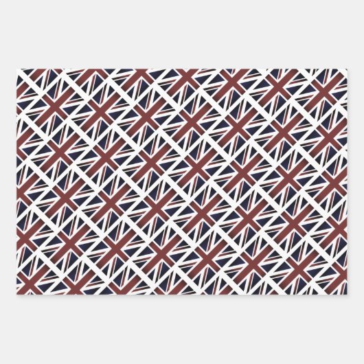 Britische Gewerkschaft Jack-Flagge Packpapier Blat Geschenkpapier Set (Vorderseite)