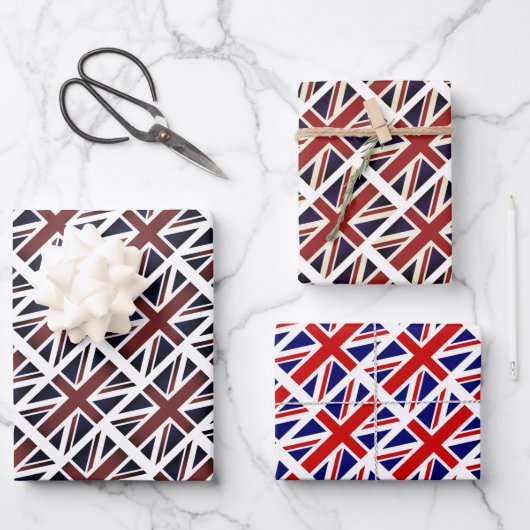 Britische Gewerkschaft Jack-Flagge Packpapier Blat Geschenkpapier Set (Vorderseite)