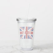 Britische Gewerkschafts-Jackflagge von Acryltrinkbecher (Rückseite)