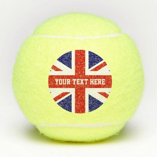 Britische Gewerkschafts-Jackflaggen-Gewohnheit Tennisbälle (Vorderseite)