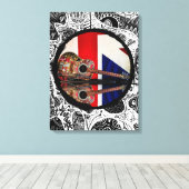 Britische Gitarre Leinwanddruck (Insitu (Holzboden))