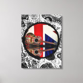 Britische Gitarre Leinwanddruck (Vorderseite)