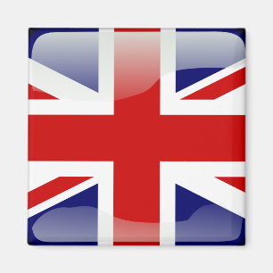 Britische glatte Flagge Magnet