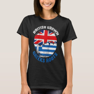 Britische Grown Griechen Roots Vintag Flags für Me T-Shirt