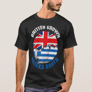 Britische Grown Griechen Roots Vintag Flags für Me T-Shirt