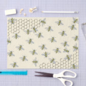 Britische Heraldische Bienen und Honeycomb auf Gel Seidenpapier (Handwerk)