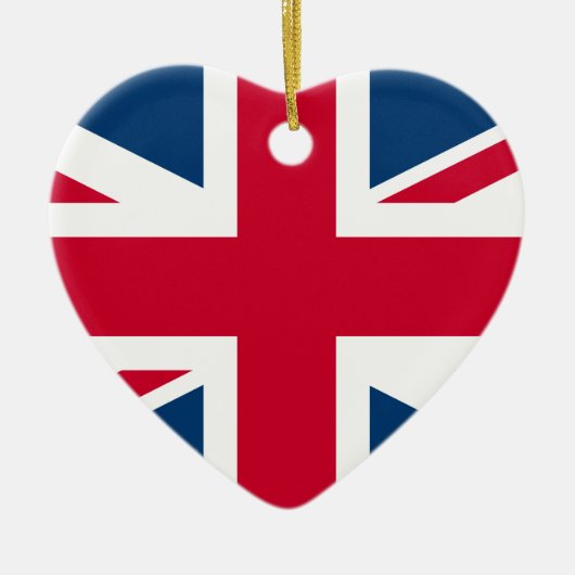 Britische Herzverzierung Keramik Ornament (Vorne)