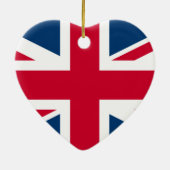 Britische Herzverzierung Keramik Ornament (Hinten)