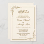 Britische Hochzeitskarte Einladung (Vorne/Hinten)