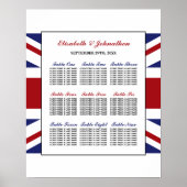 Britische Hochzeitskarte für die britische Flagge  Poster (Vorne)