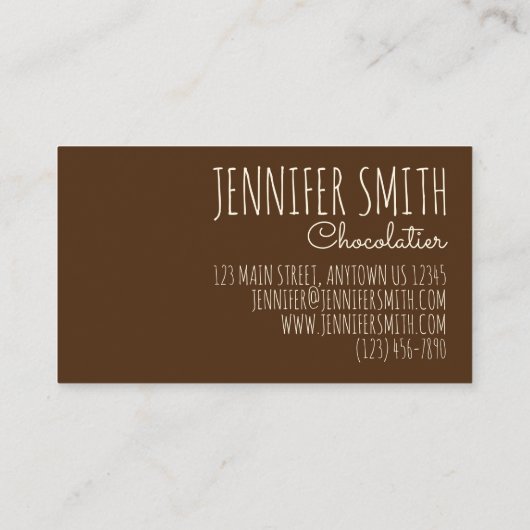 Britische Honeycomb Schwamm Cinder Toffee Candy Sw Visitenkarte (Rückseite)