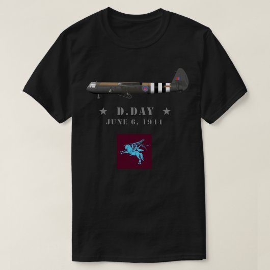 Britische Im Flugzeug D-Day 2. Weltkrieg 6. Im Flu T-Shirt (Design vorne)