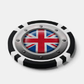 Britische Industrieflagge mit Stahlgrafik Pokerchips (Einzeln)