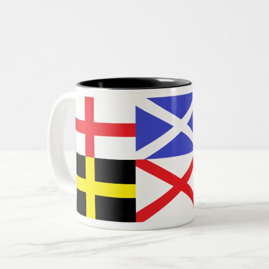 Britische Insel-Gönner-Heiliges kreuzt Tasse (Vorderseite Links)