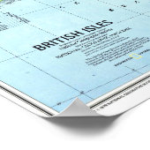 ".. Britische Insel Karte. Poster (Ecke)