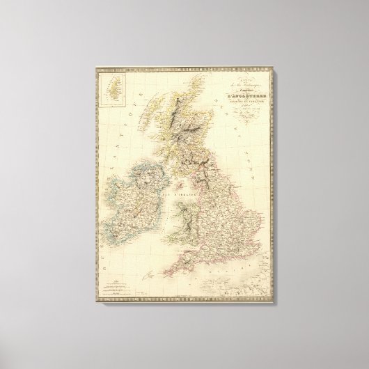 Britische Inseln 2 Leinwanddruck (Vorderseite)