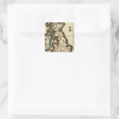 Britische Inseln 7 Quadratischer Aufkleber (Tasche)