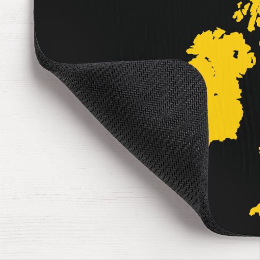 Britische Inseln - Bernstein auf Schwarz Mousepad (Ecke)