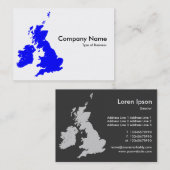 Britische Inseln - Blau Visitenkarte (Vorne/Hinten)
