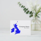 Britische Inseln - Blau Visitenkarte (Stehend Vorderseite)
