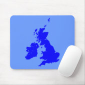 Britische Inseln - Blaue Schatten Mousepad (Mit Mouse)