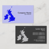 Britische Inseln - Blaue Schatten Visitenkarte (Vorne/Hinten)