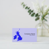Britische Inseln - Blaue Schatten Visitenkarte (Stehend Vorderseite)