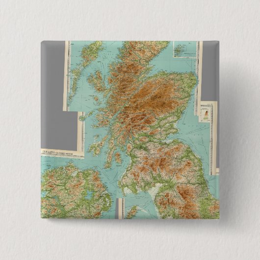 Britische Inseln Button (Vorderseite)