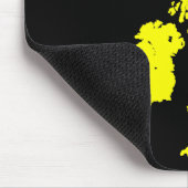 Britische Inseln - Gelb auf schwarz Mousepad (Ecke)