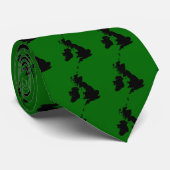 Britische Inseln - Grün (006600) Krawatte (Gerollt)