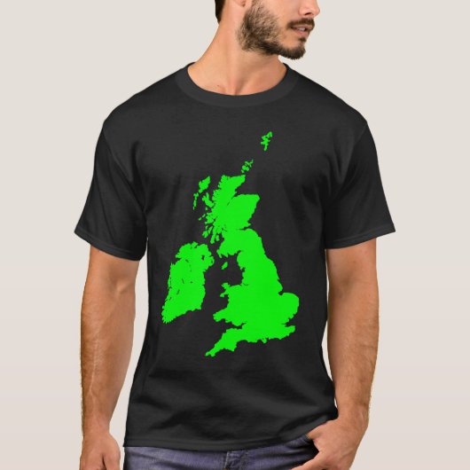 Britische Inseln im Grün T-Shirt (Vorderseite)