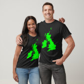 Britische Inseln im Grün T-Shirt (Unisex)