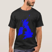 Britische Inseln in Blau T-Shirt (Vorderseite)